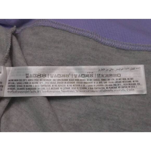 Disney Womens Crewneck Sweatshirt Purple Gray Pullover Color Block Long Sleeve M - Picture 8 of 10